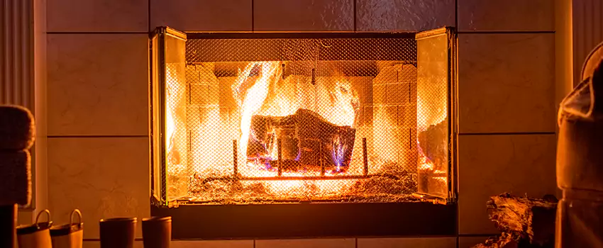 Mendota Hearth Landscape Fireplace Installation in New Rochelle, New York