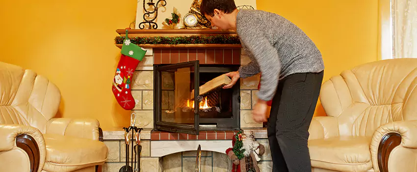 Rusted Metal Fireplace Restoration in New Rochelle, New York